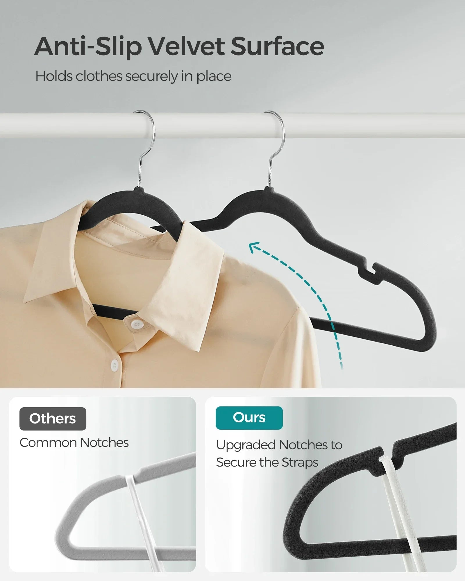 Velvet Clothes Hangers 30/50 Pack Non-Slip