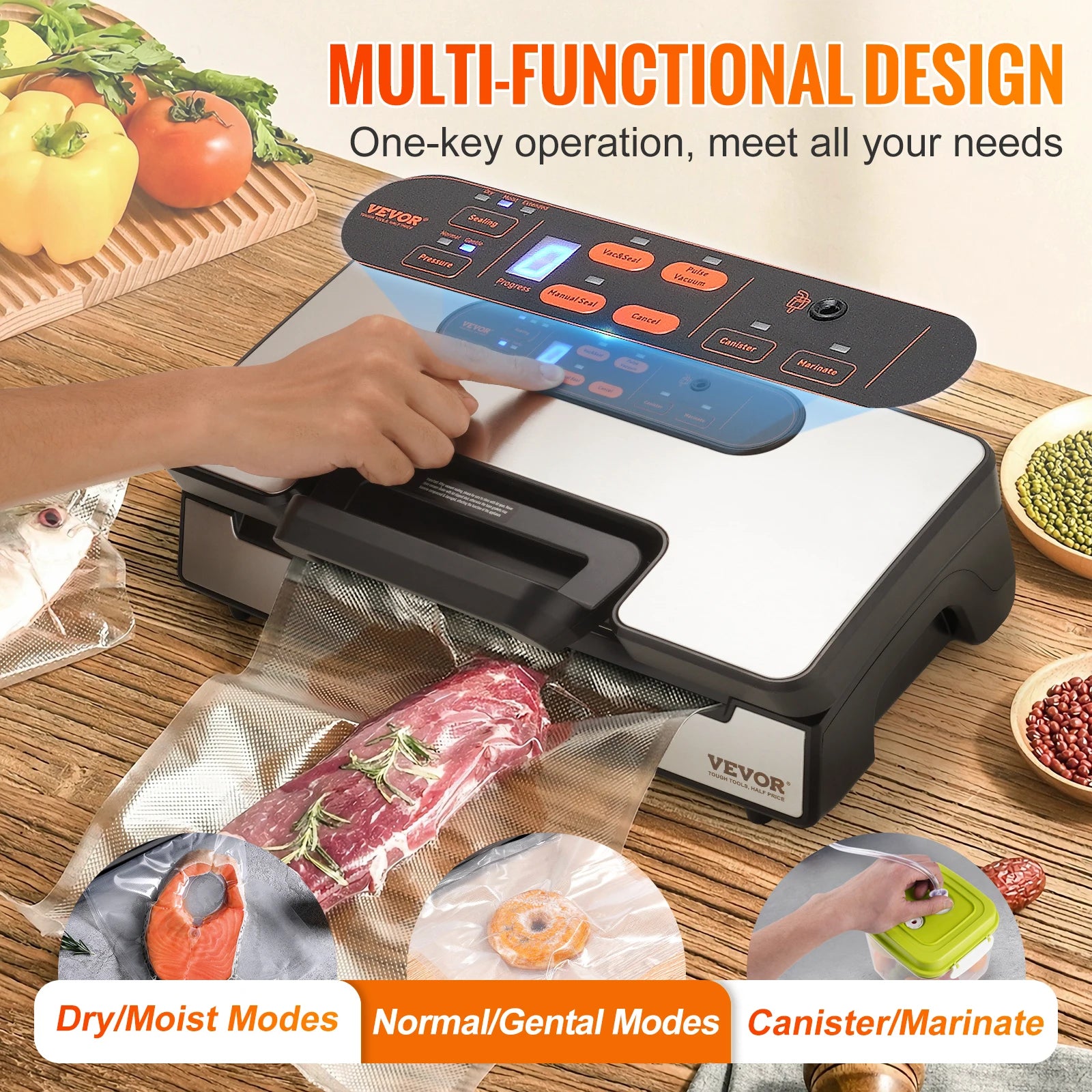 90Kpa 130W Vacuum Food Sealer