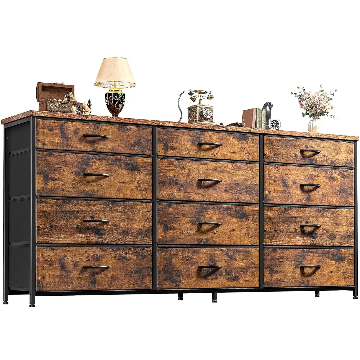 55" Dresser for Bedroom with 12 Drawers