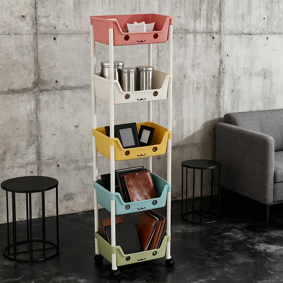 3/5-layer plastic storage rack