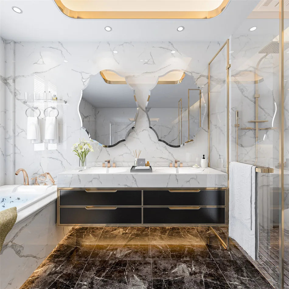 Frameless Wall Mirror With Beveled Edge