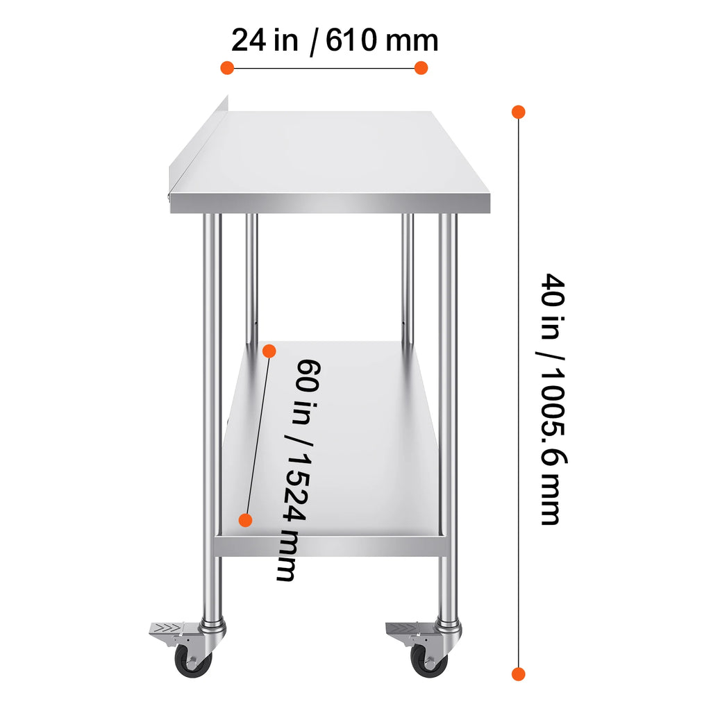 Table Stainless Steel Commercial Food Prep