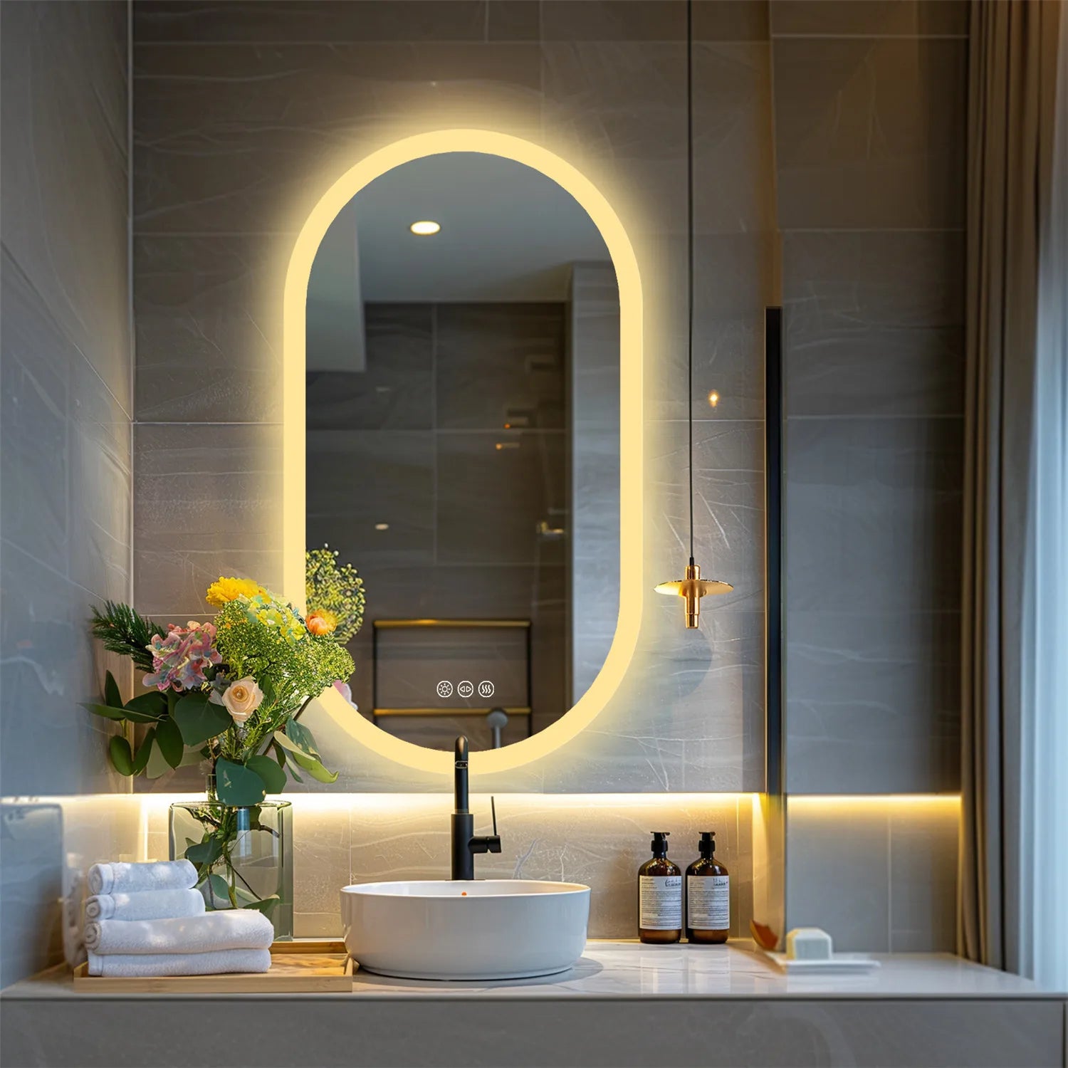 Smart LED Bathroom Mirror Wall Mounted