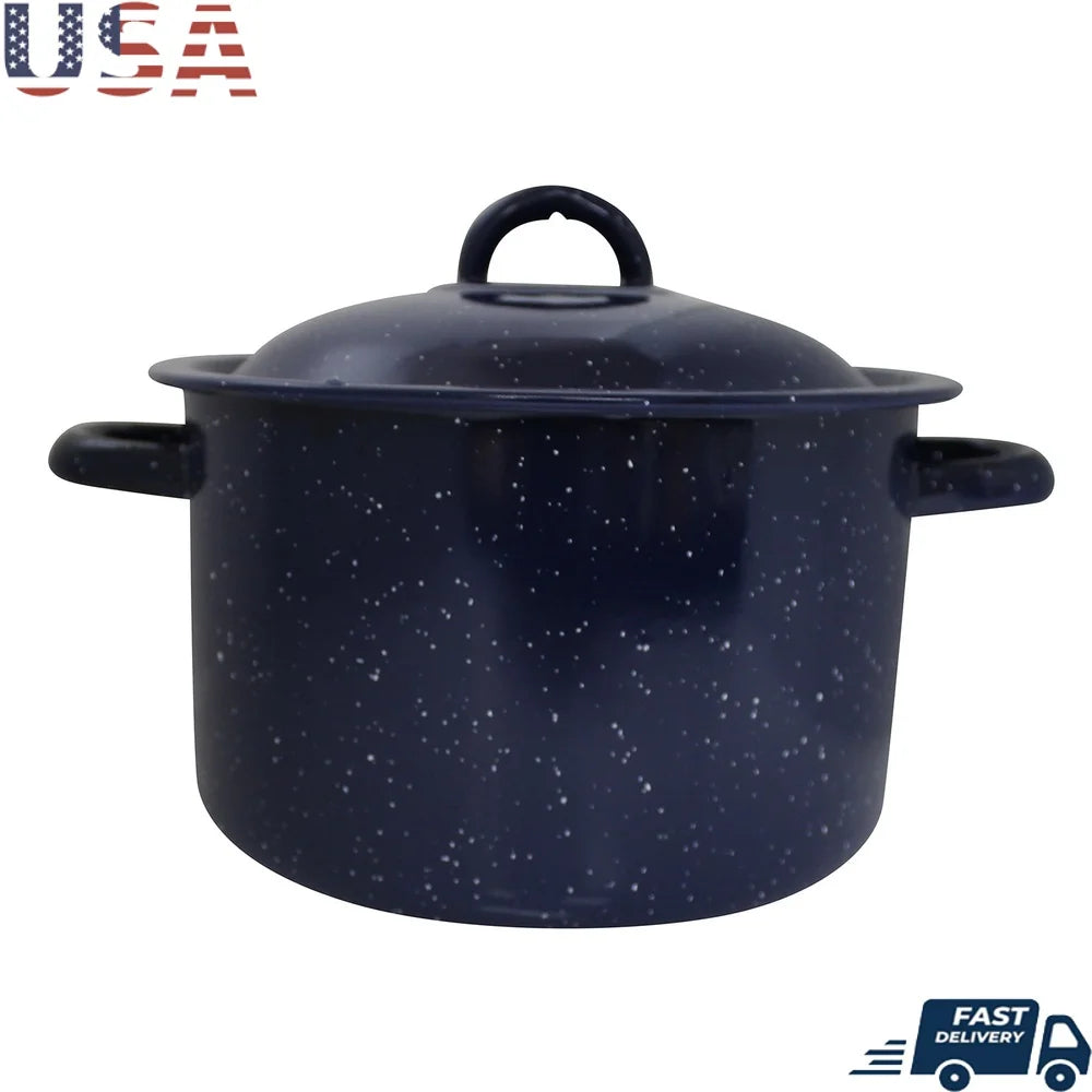 6Qt Enamel Stock Pot Heavy Duty Pot