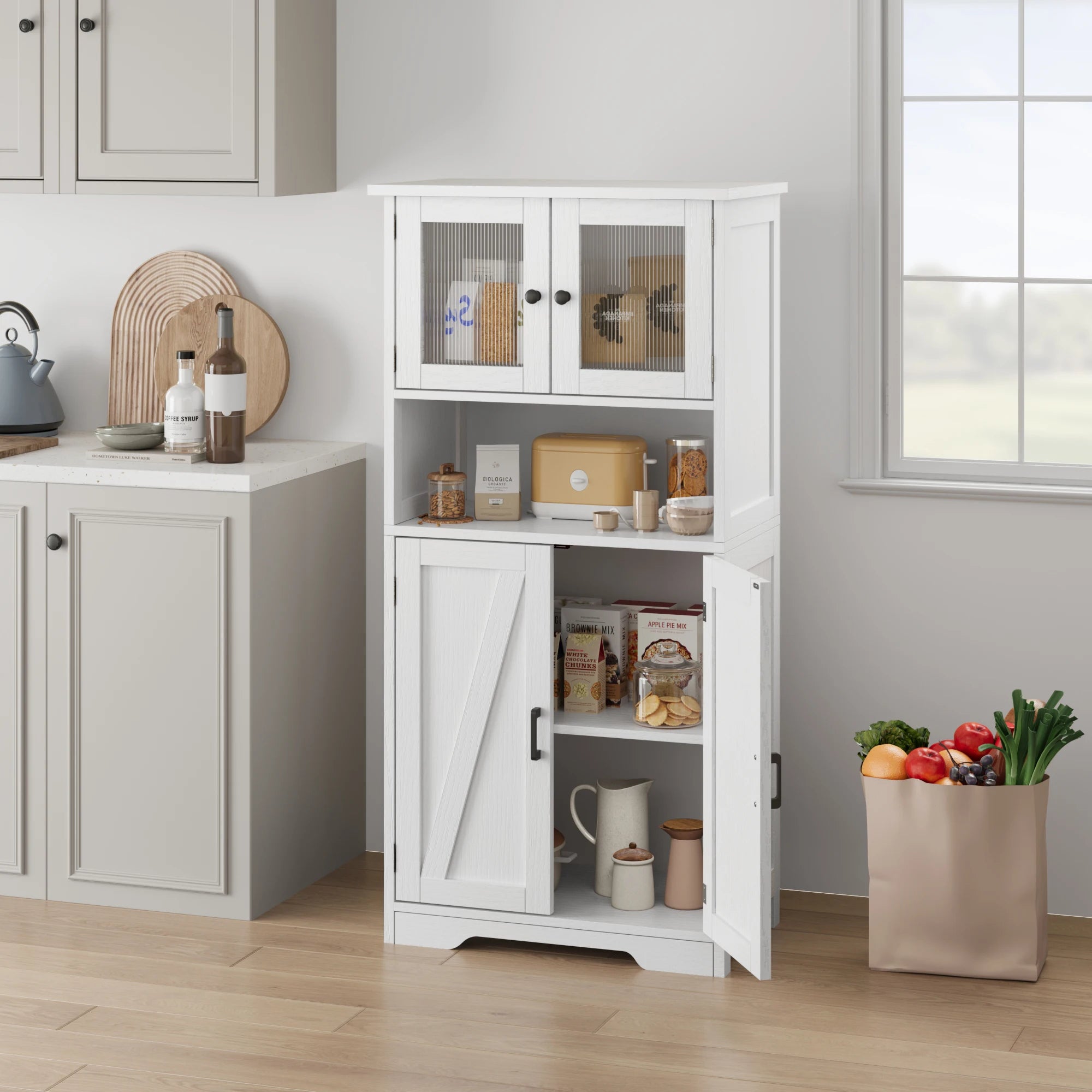 Kitchen Pantry Cupboard with 4 Doors