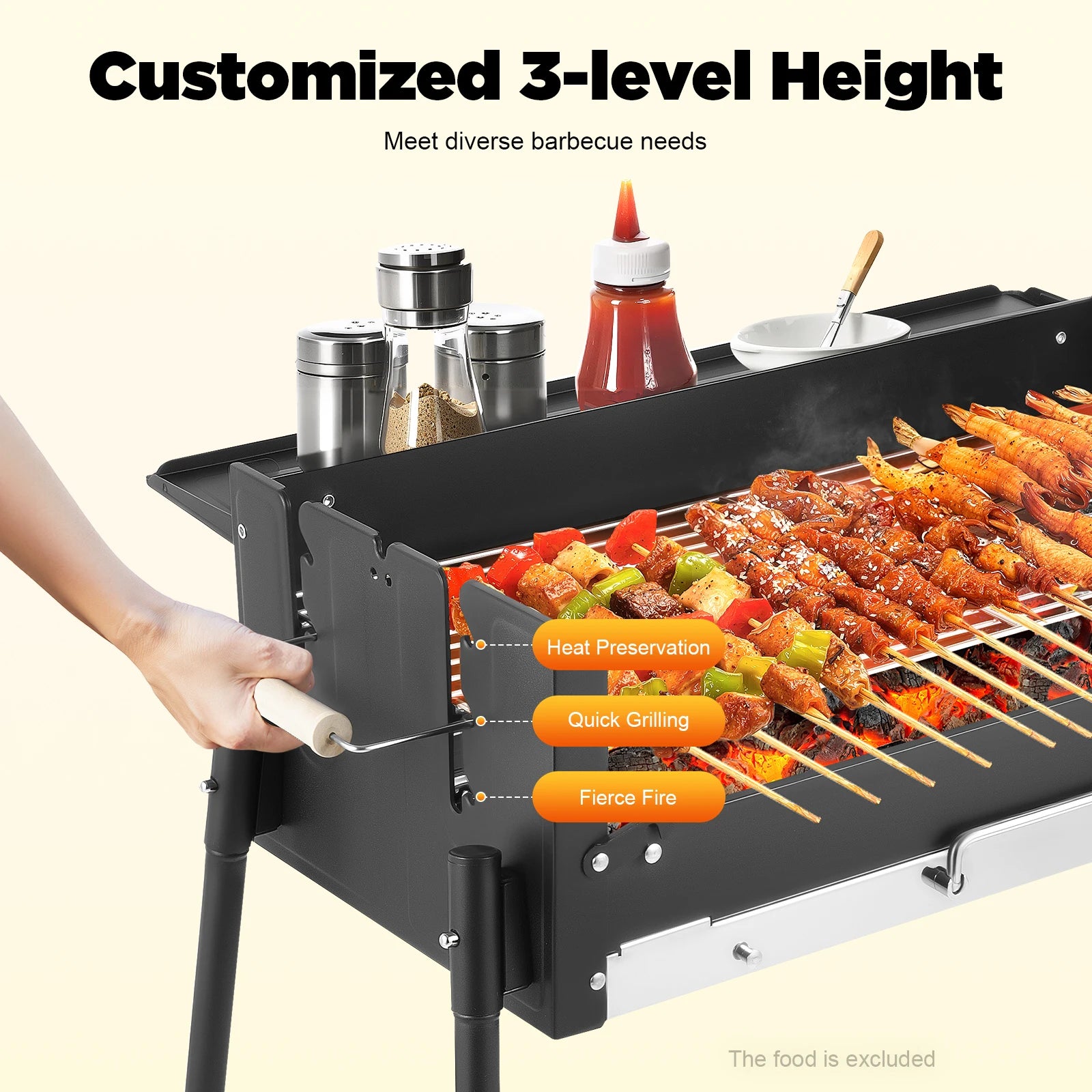 Portable Stainless Steel Outdoor Barbecue Grill