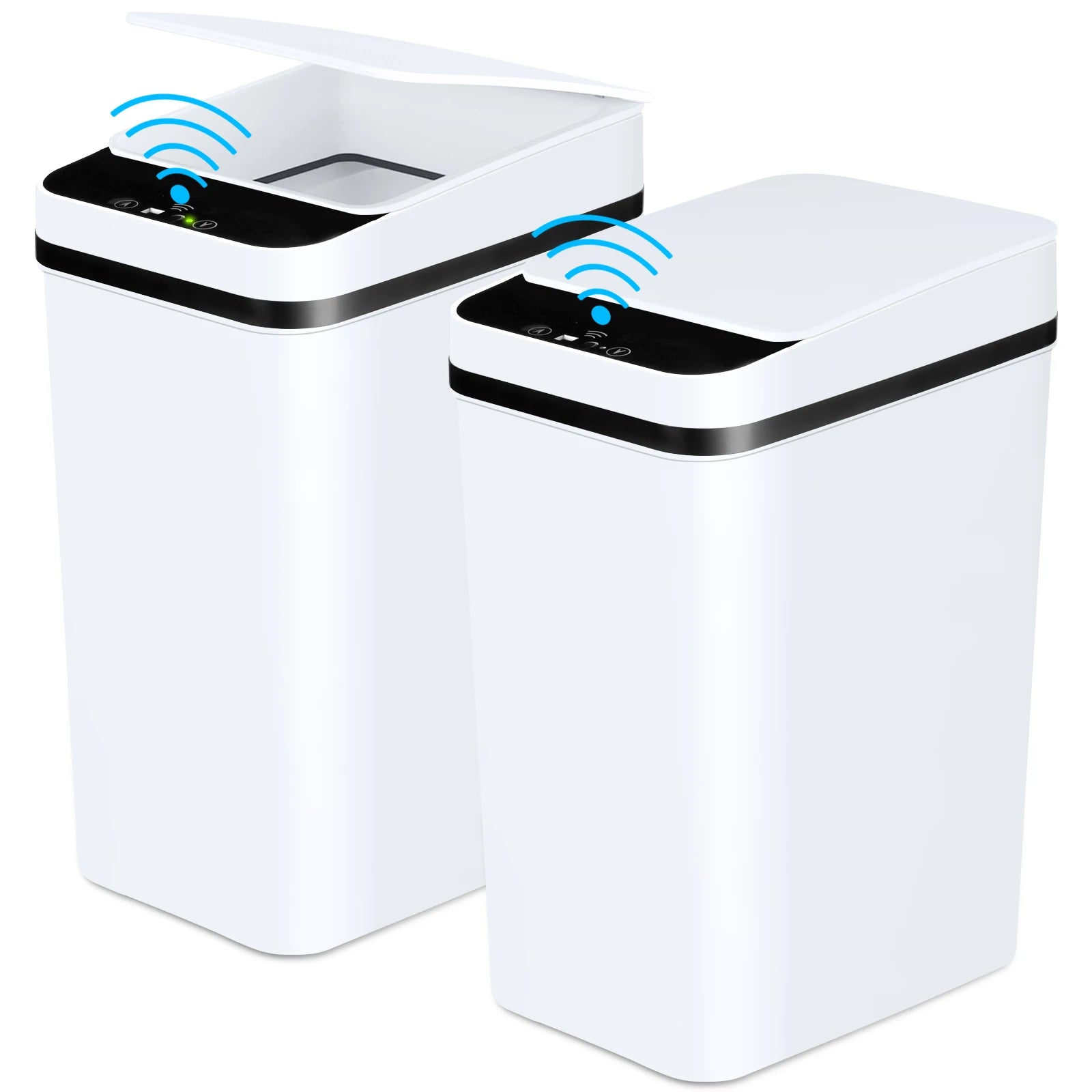 2 Pack 12L Bathroom Automatic Touchless Trash Cans