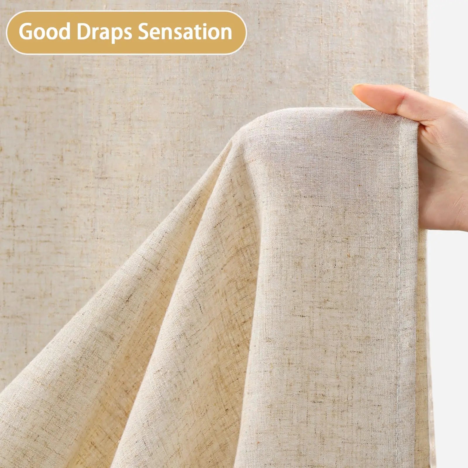Shower Curtain Beige Boho Farmhouse