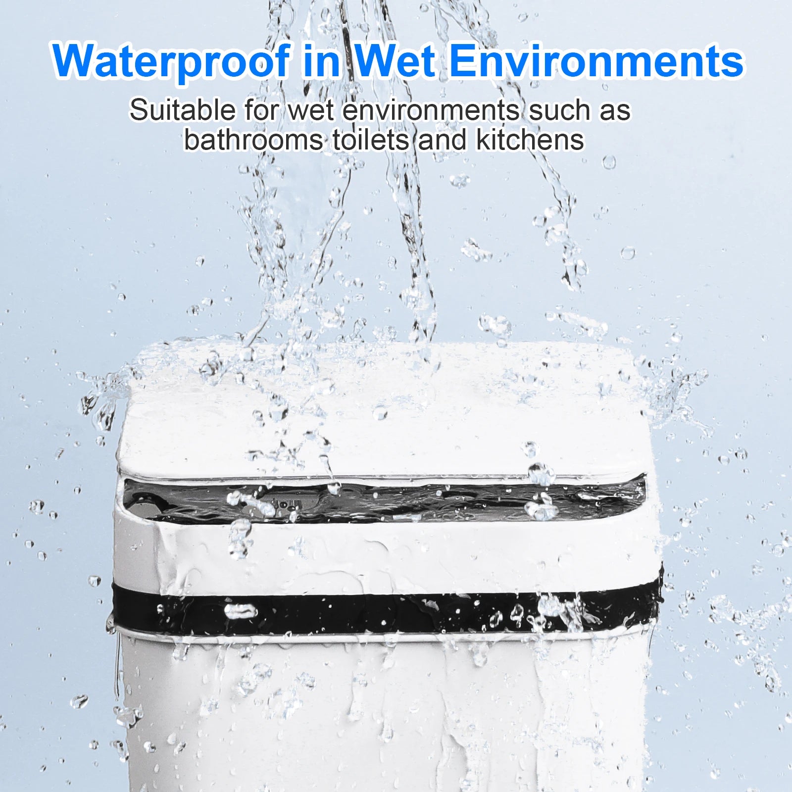 2 Pack 12L Bathroom Automatic Touchless Trash Cans