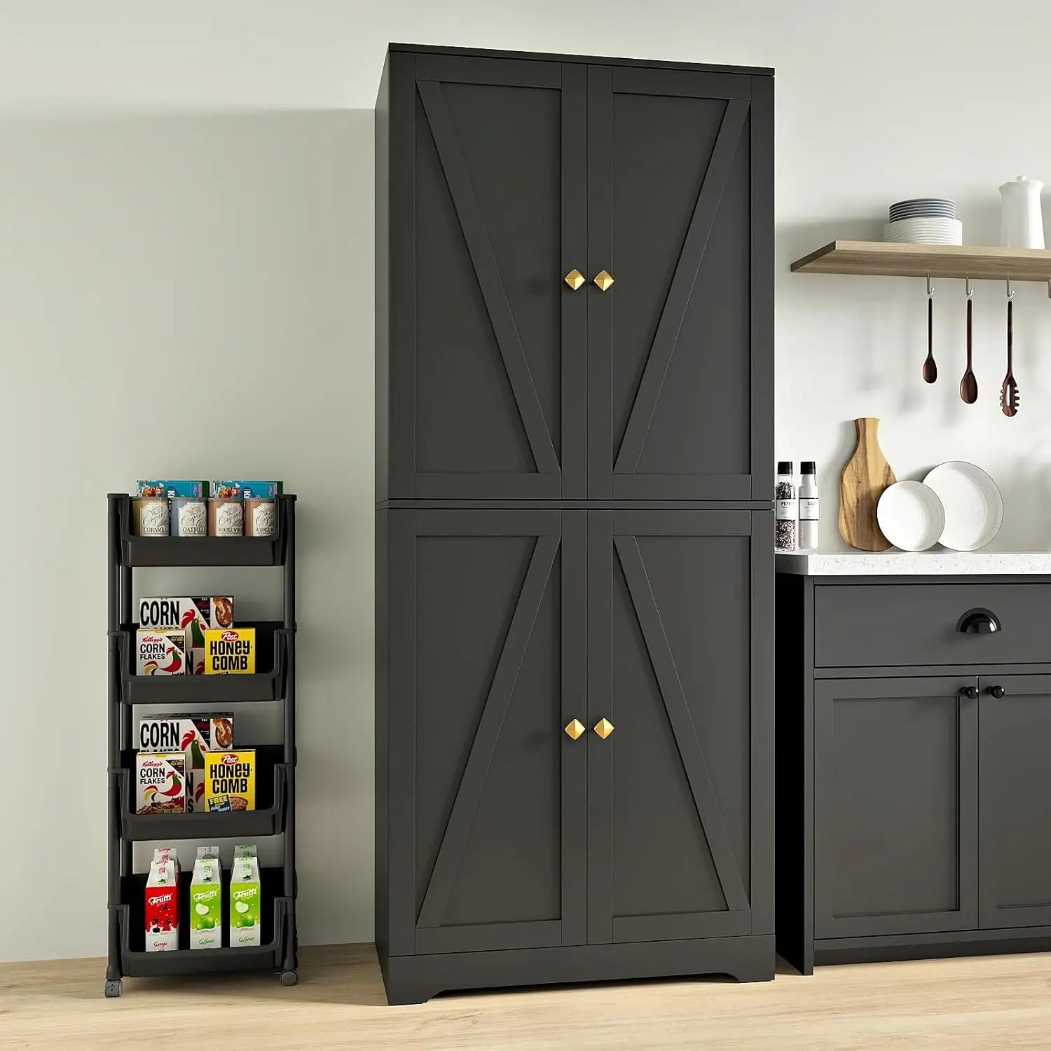 Kitchen Pantry Cabinet, 72”