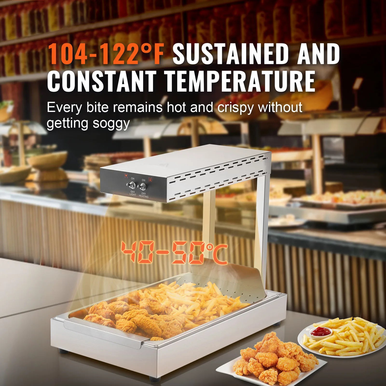 French Fry Food Warmer Commercial