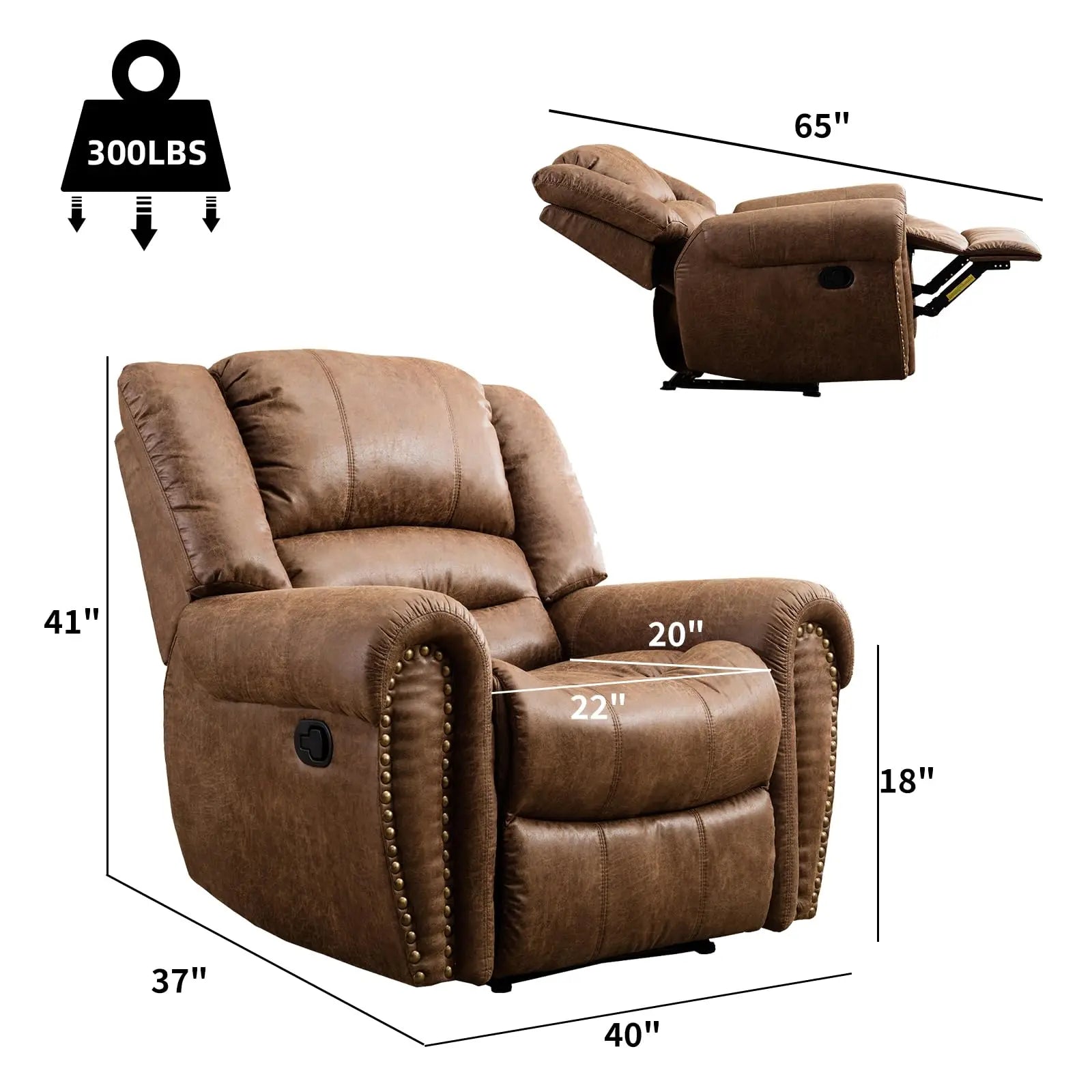 Leather Recliner Chair for Living Room