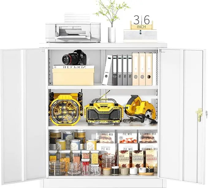 36" Metal Storage Cabinet with Wheels