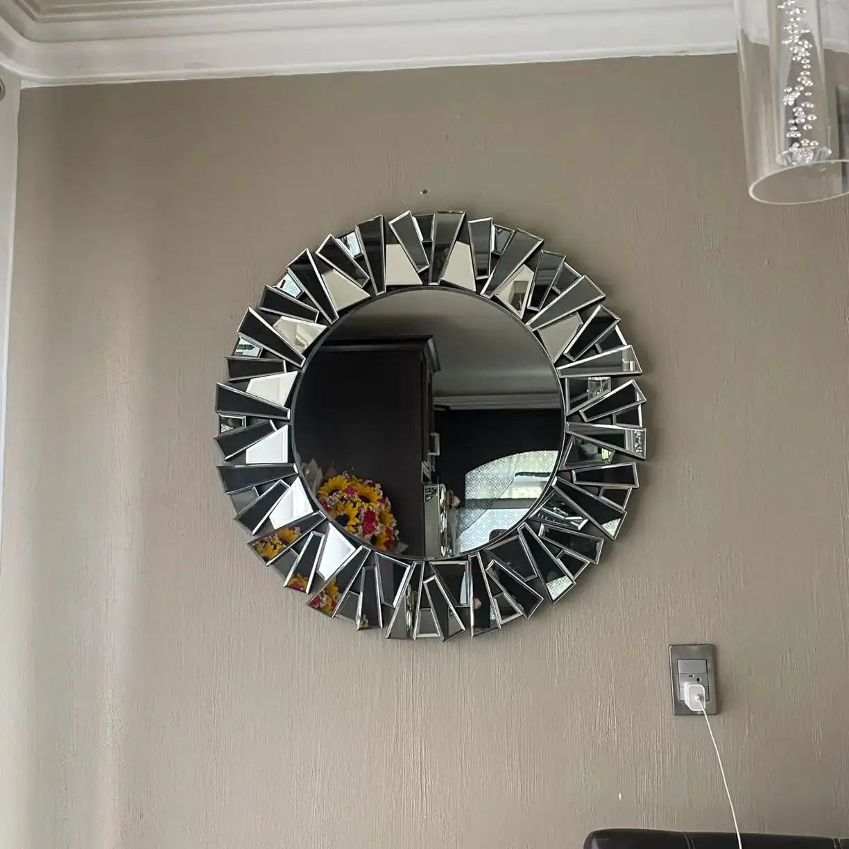 Decorative Glass Accent Mirrors Bathroom