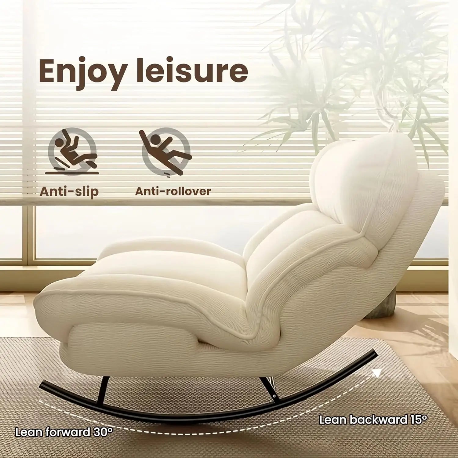 Sofa Rocking Chair Adjustable Backrest