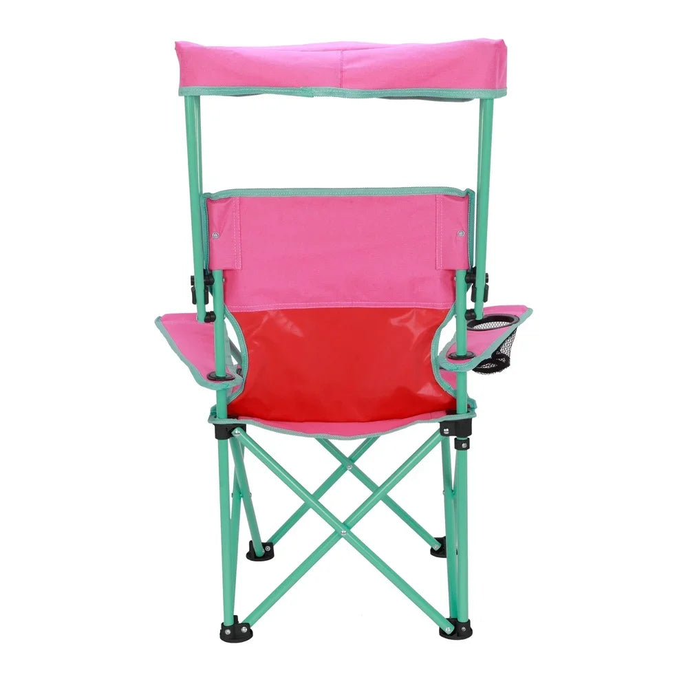 Kids Canopy Camp Chair 125lb Capacity