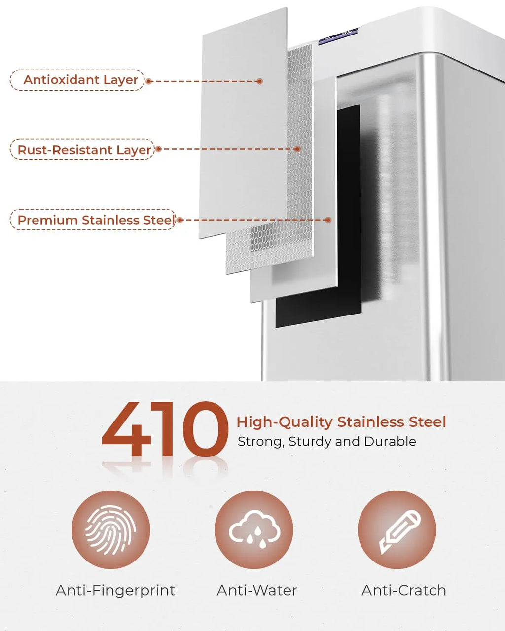 13.2 Gallon Motion Sensor Trash Can,Touchless