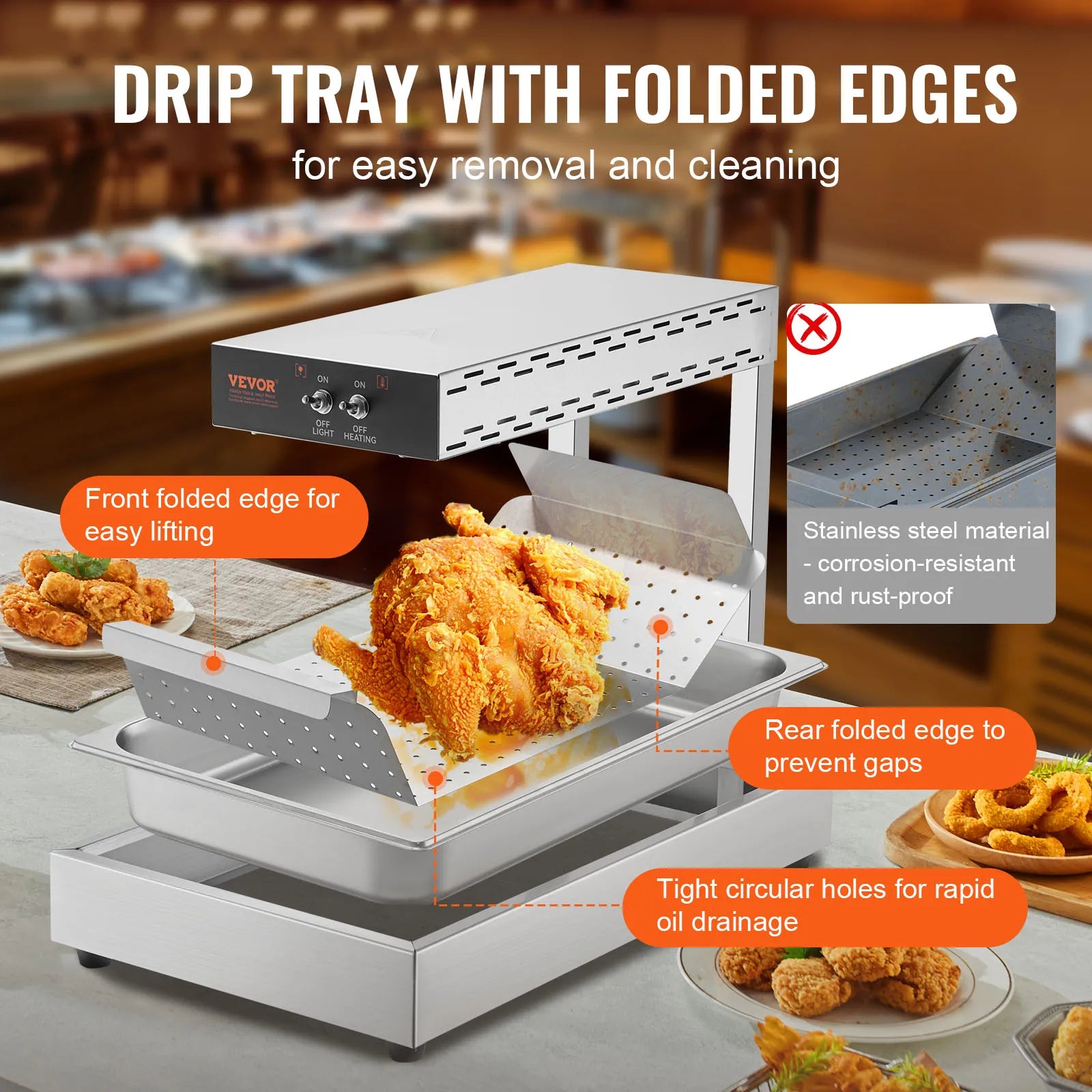 French Fry Food Warmer Commercial