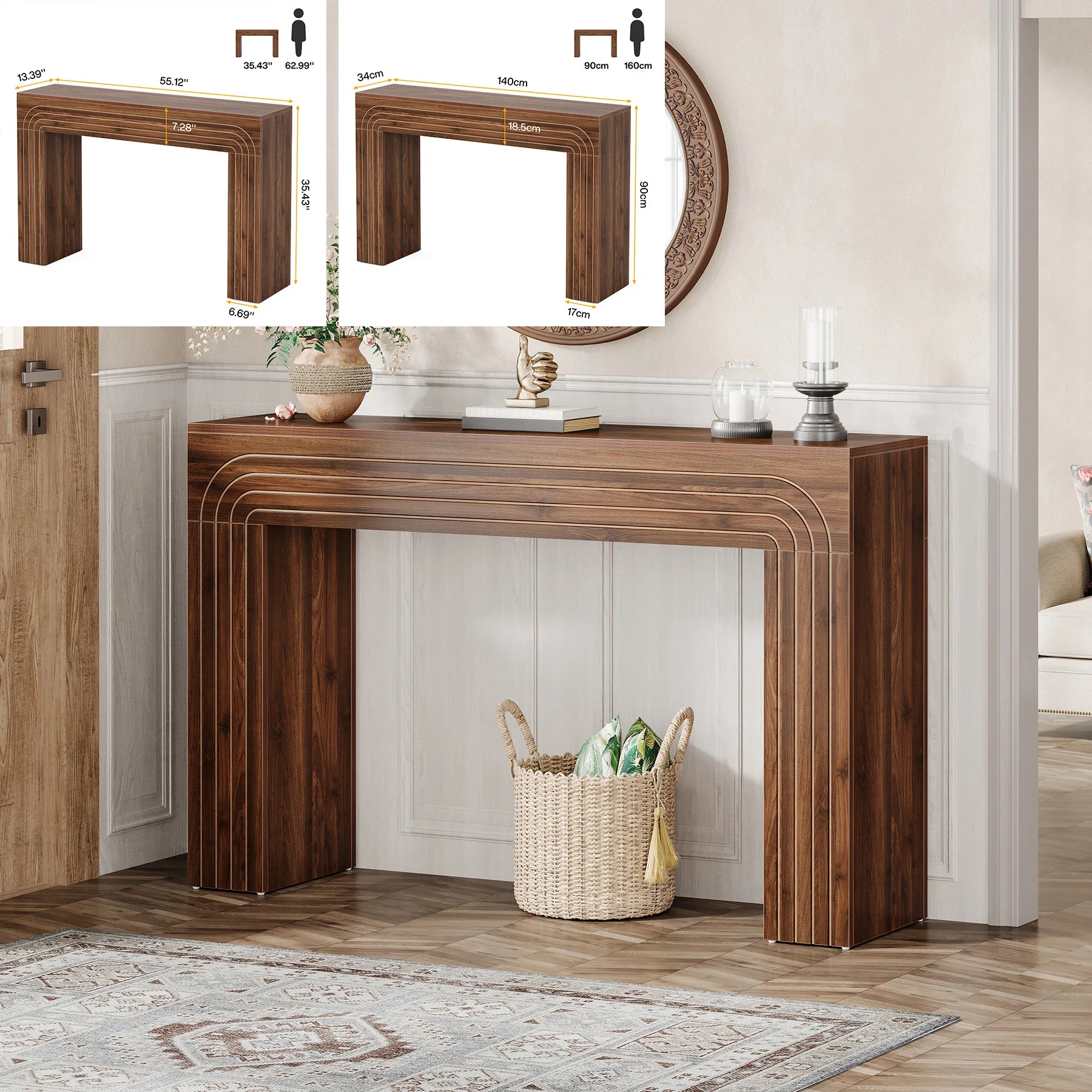 63-Inch Long Console Table