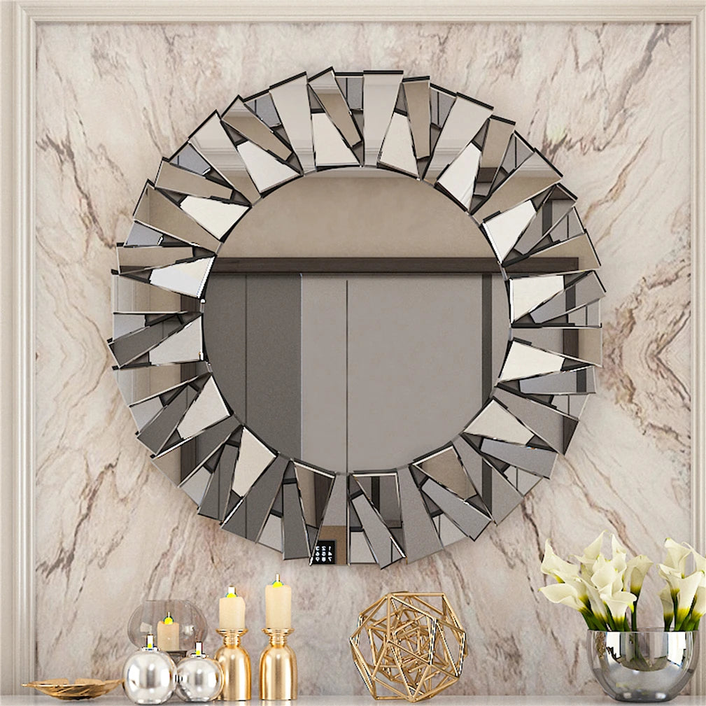 Decorative Glass Accent Mirrors Bathroom