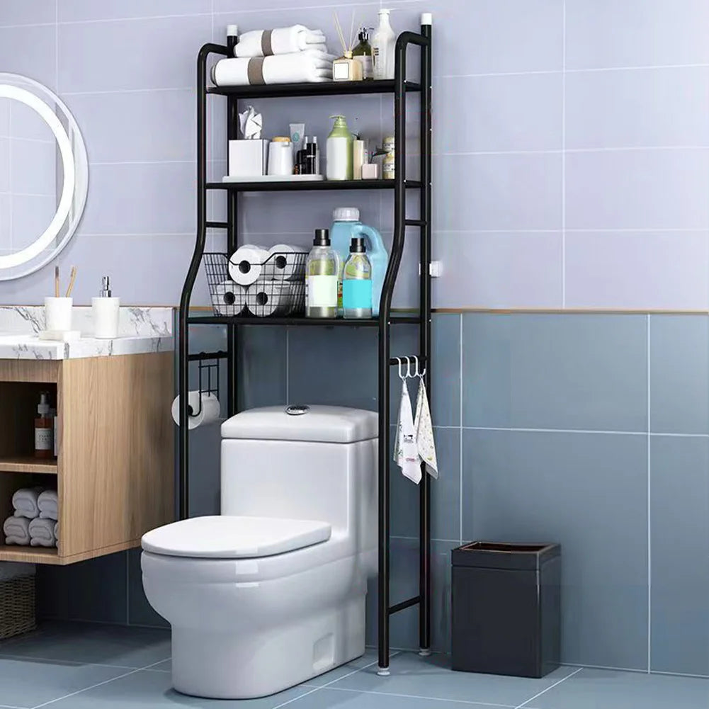 Metal Bathroom Shelves with Paper Holder