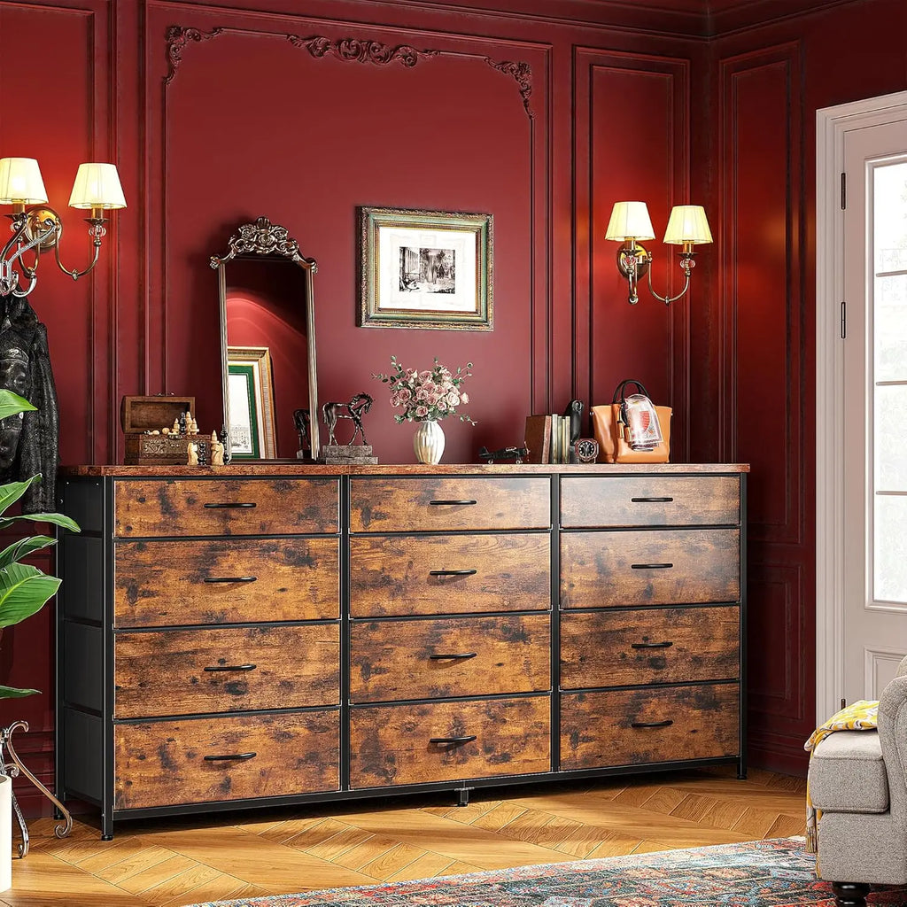 55" Dresser for Bedroom with 12 Drawers