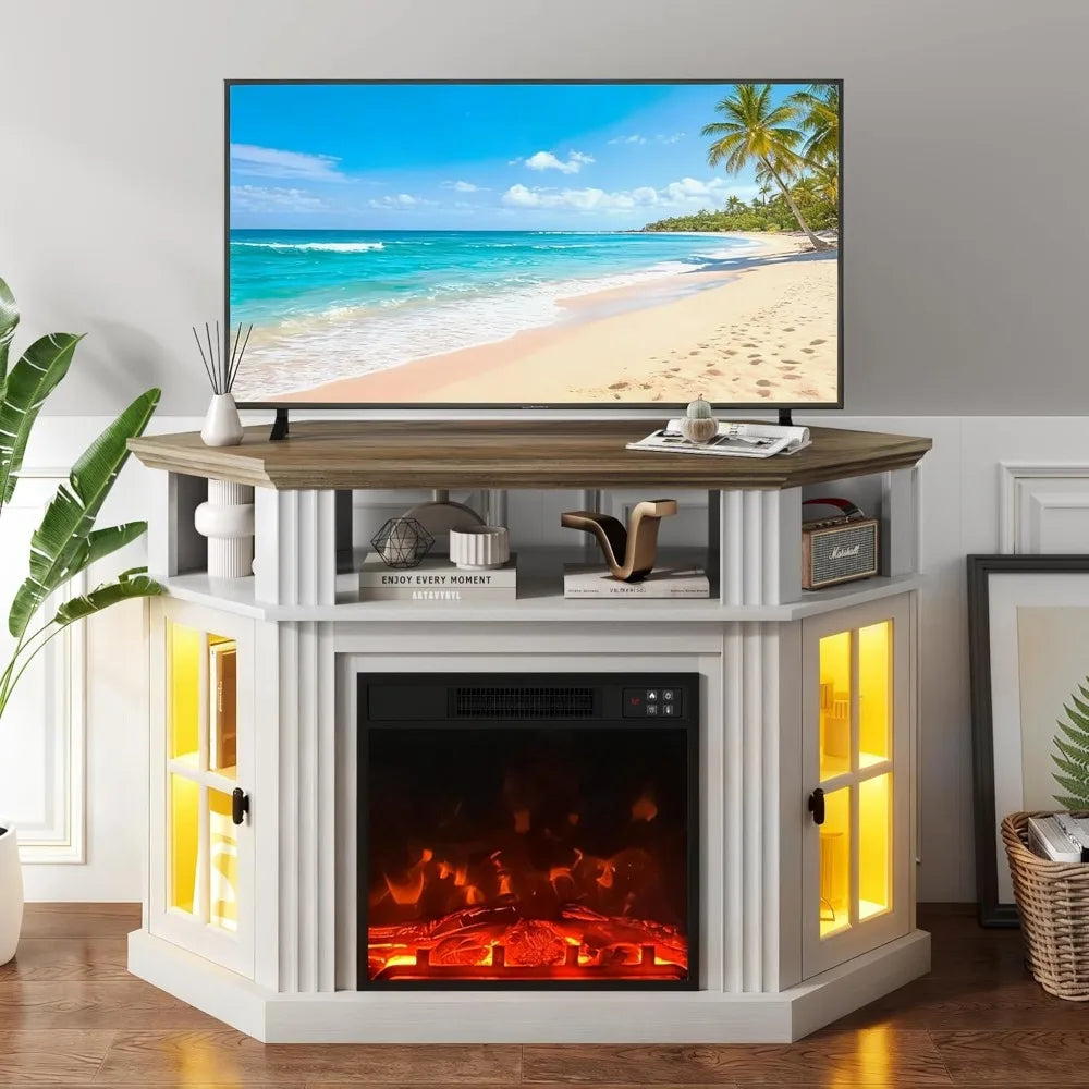 Fireplace TV Stand 55 Inch Living Room Bedroom