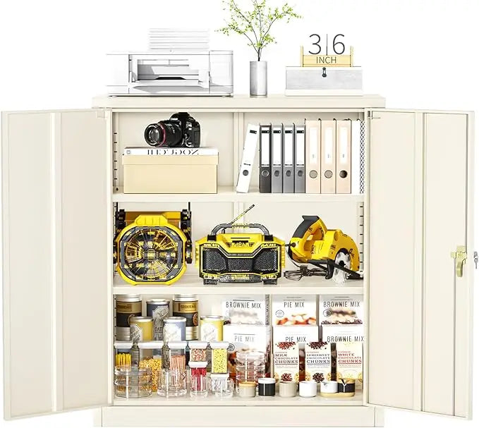 36" Metal Storage Cabinet with Wheels