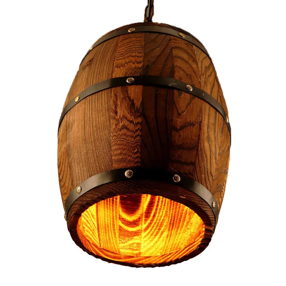 Vintage Wine Barrel Ceiling Lamp