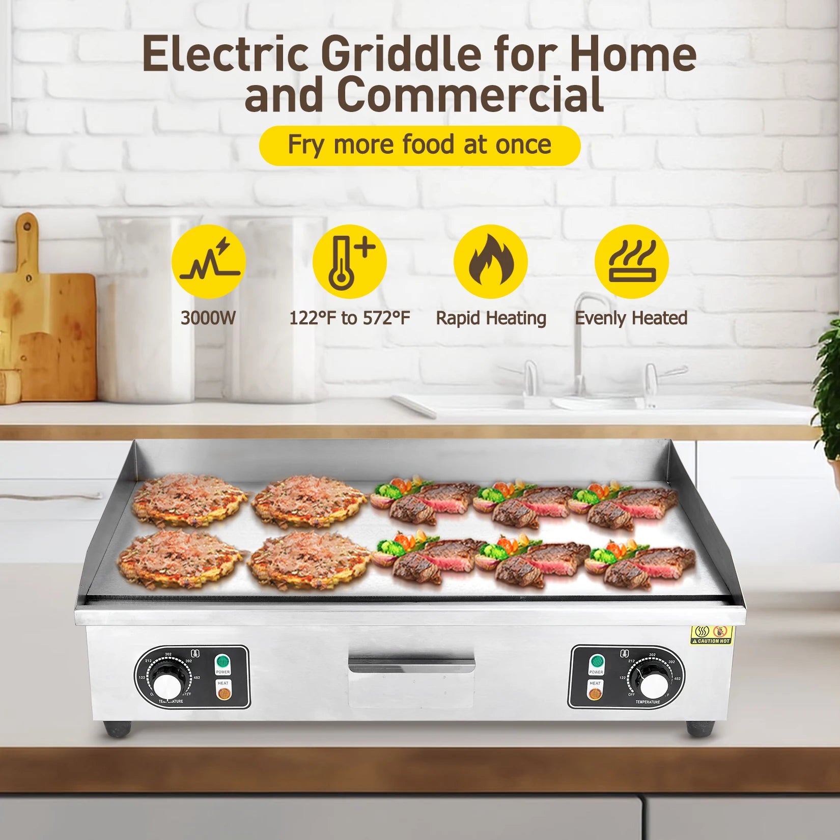 1500W 110V Commercial Electric Grill