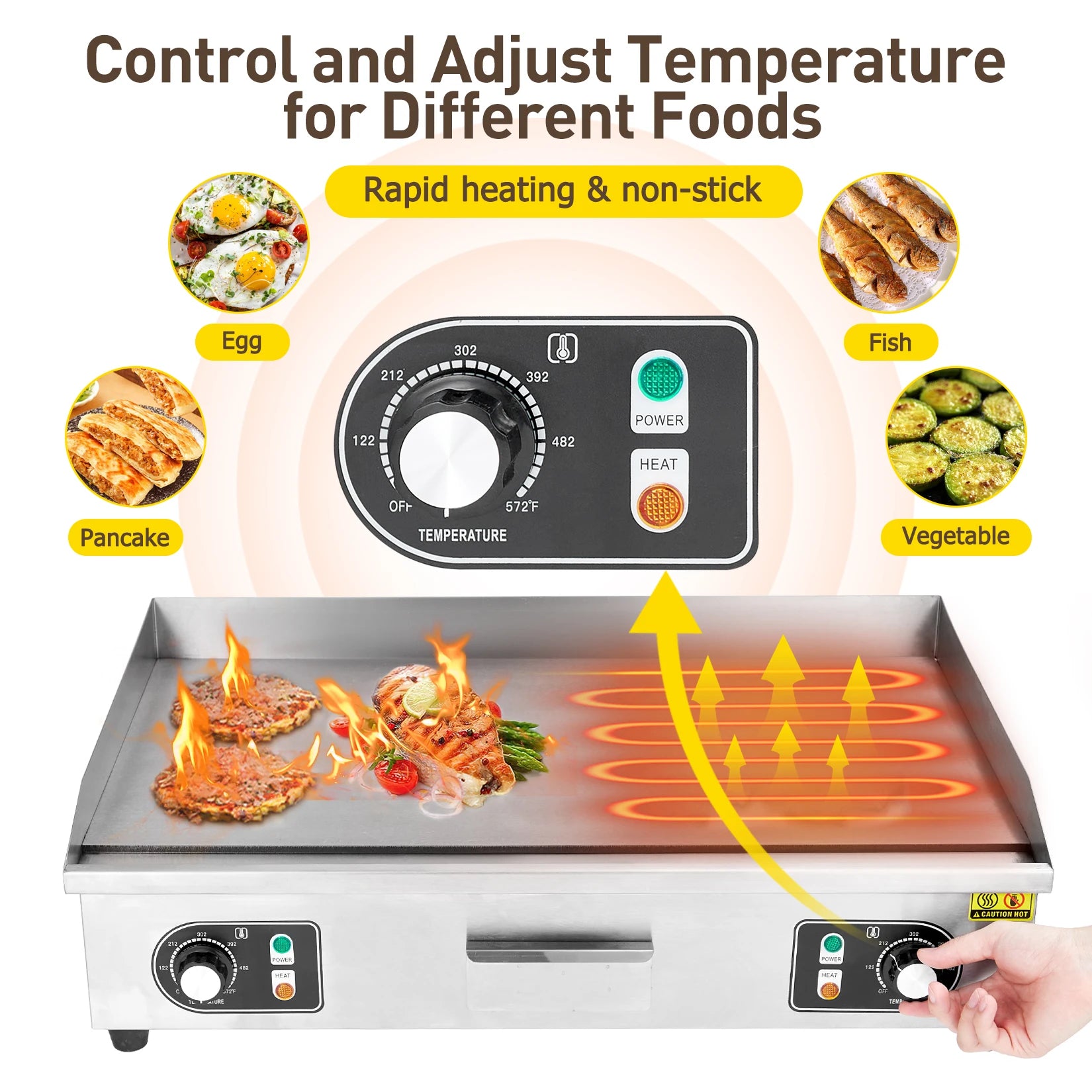 1500W 110V Commercial Electric Grill