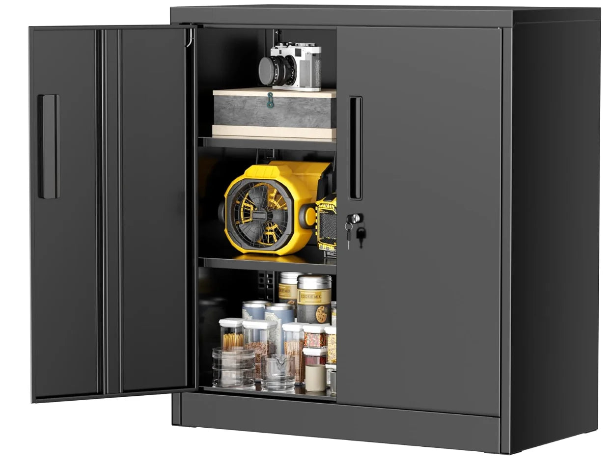 36" Metal Storage Cabinet with Wheels