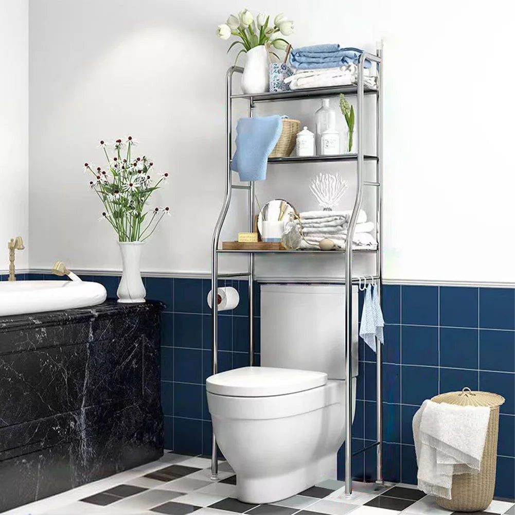 Metal Bathroom Shelves with Paper Holder