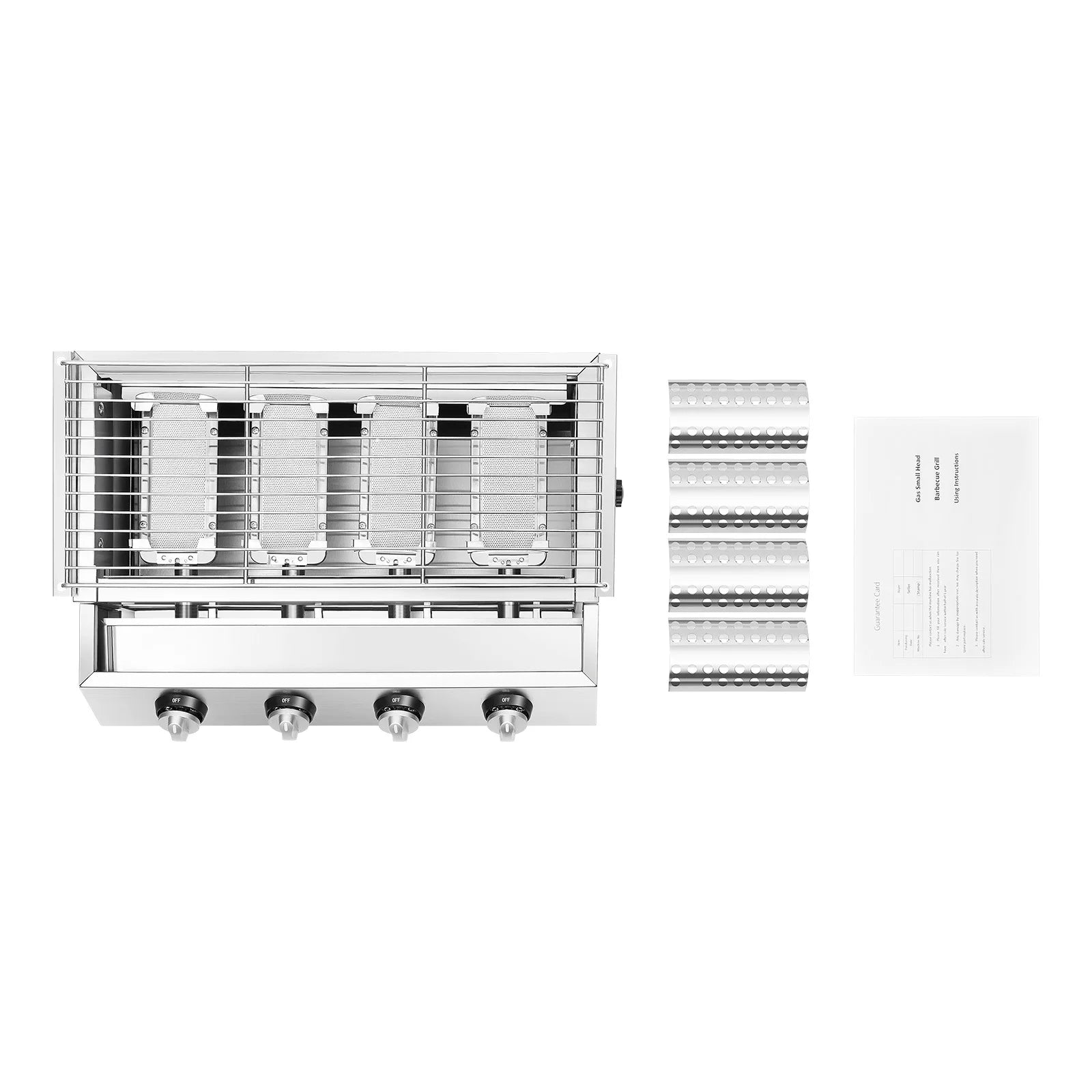 4-Burner Stainless Steel Tabletop Propane Grill