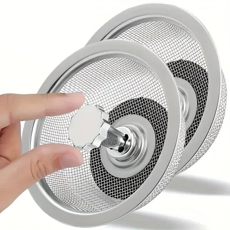 Set Kitchen Drain Basket Stainless Steel Mesh