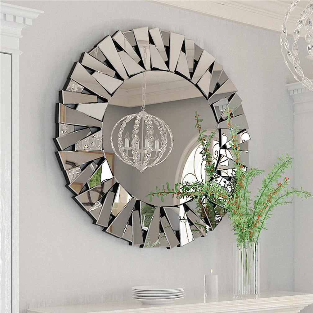 Decorative Glass Accent Mirrors Bathroom