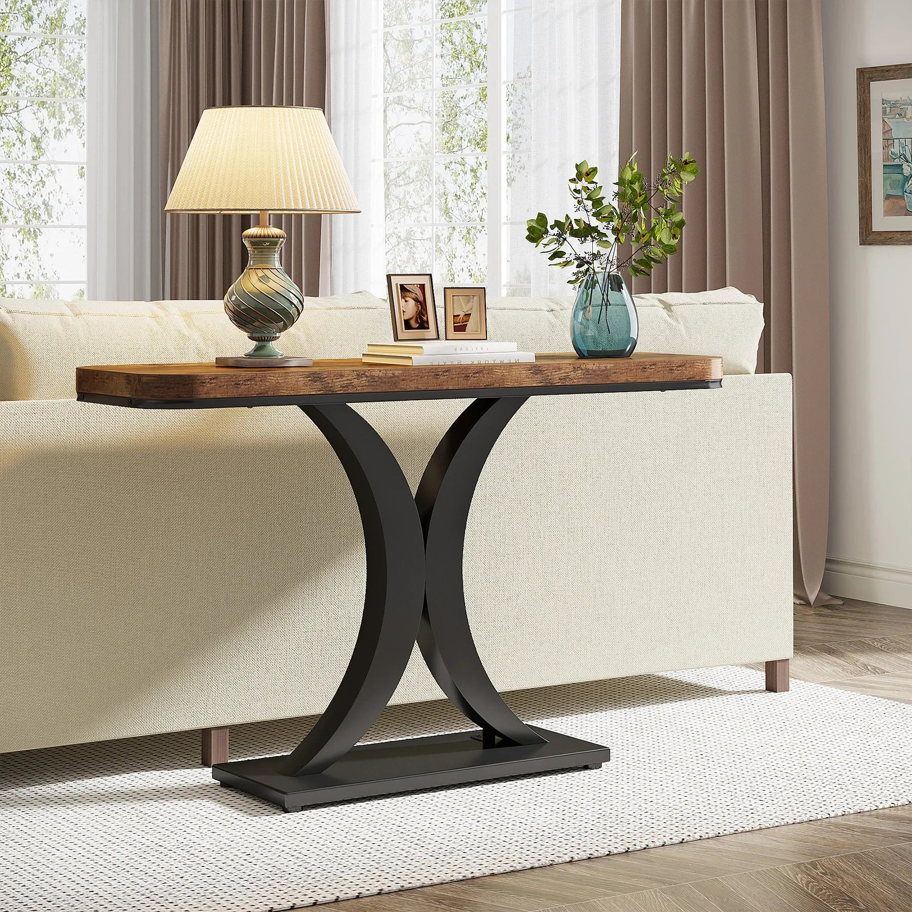 Console Table, 40 inch Narrow Entryway Foyer