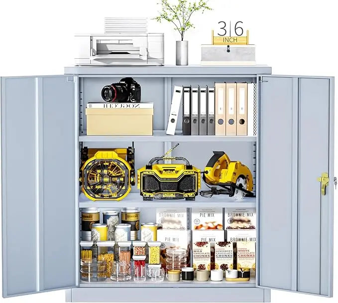 36" Metal Storage Cabinet with Wheels
