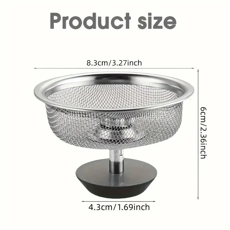 Set Kitchen Drain Basket Stainless Steel Mesh