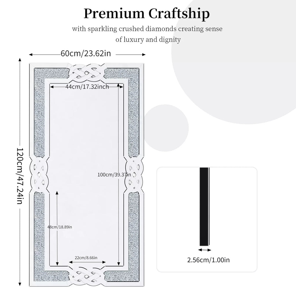 Crushed Diamond Wall Mirror