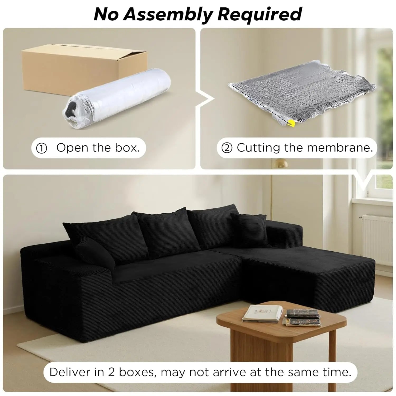 Boneless Couch for Living Room