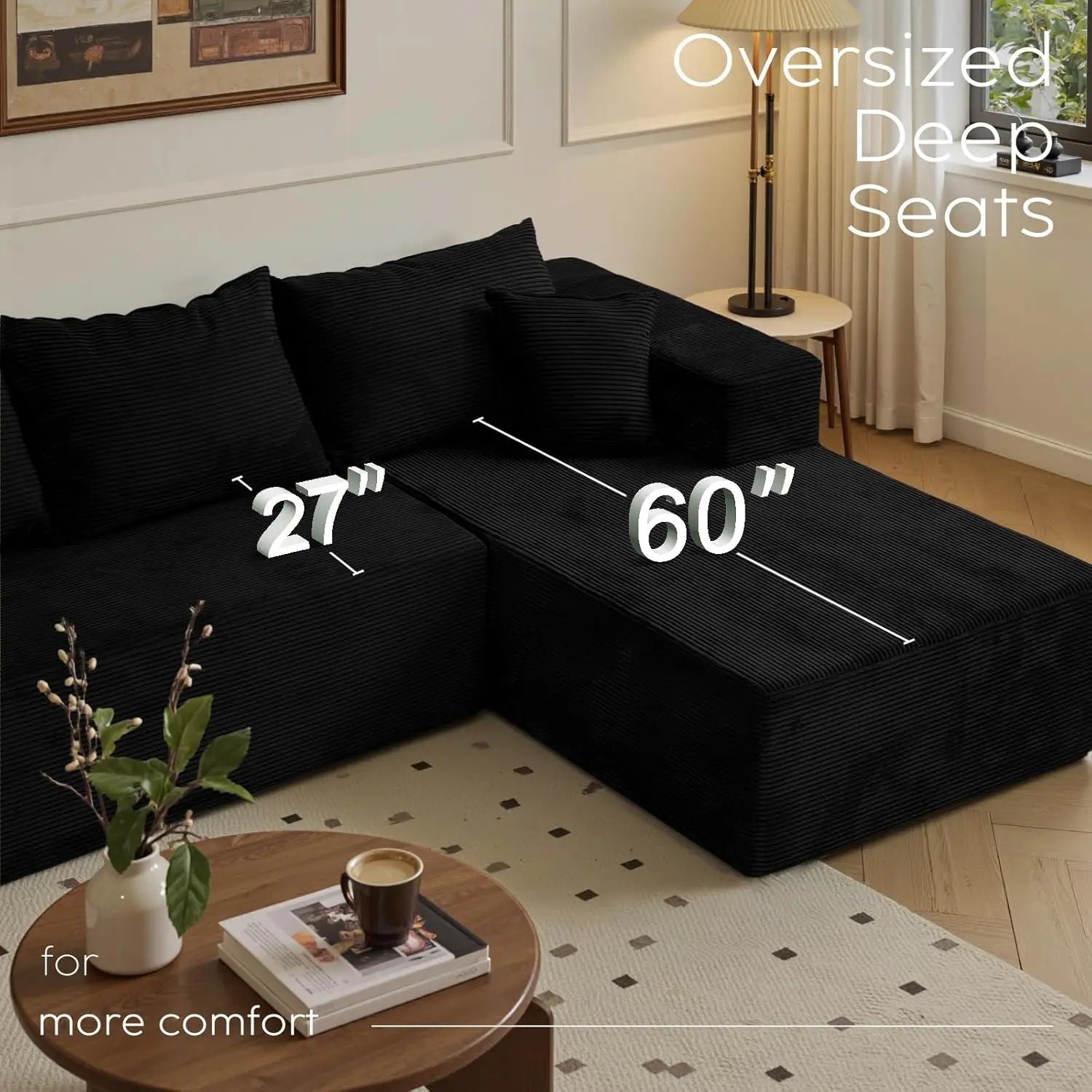 Boneless Couch for Living Room