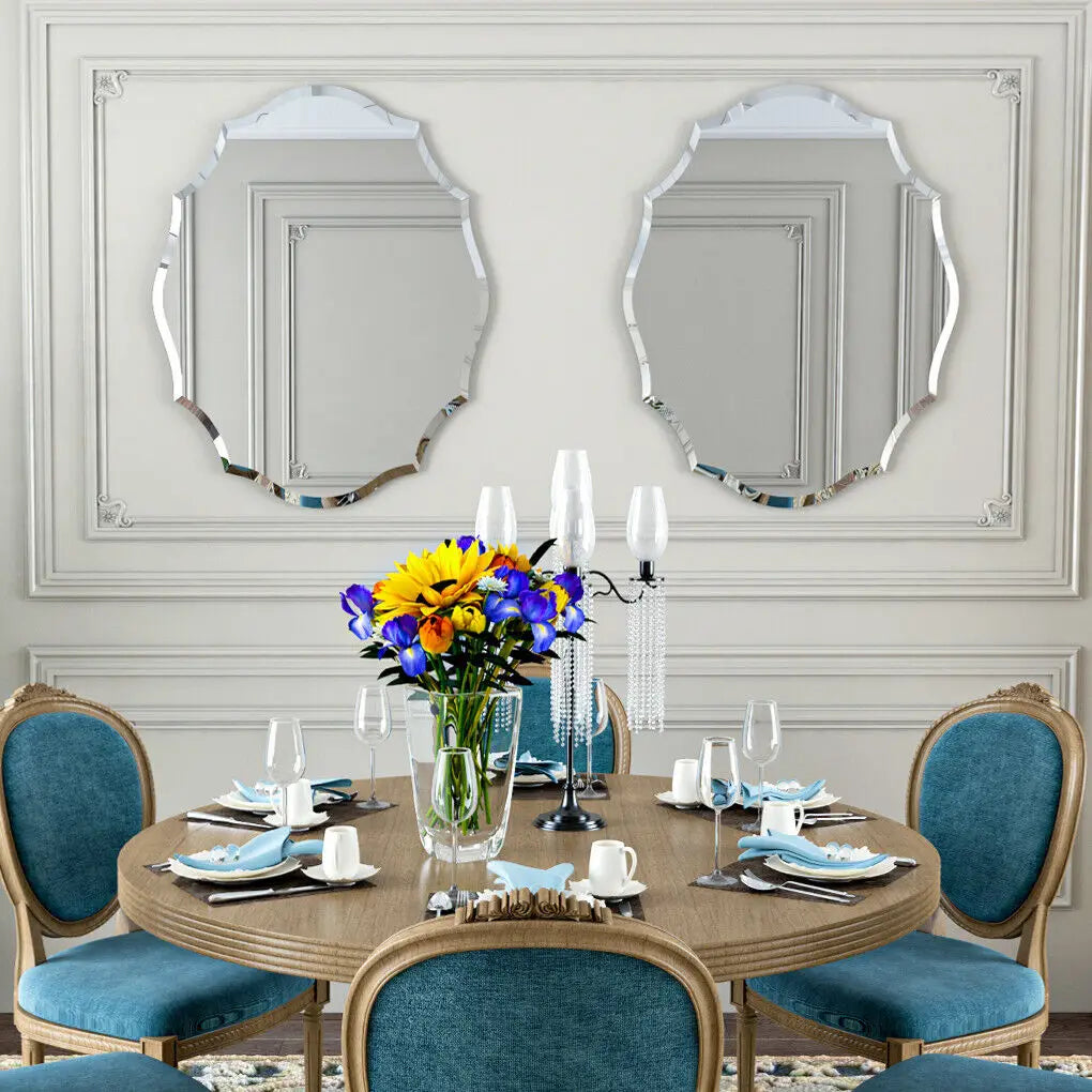 Frameless Wall Mirror With Beveled Edge