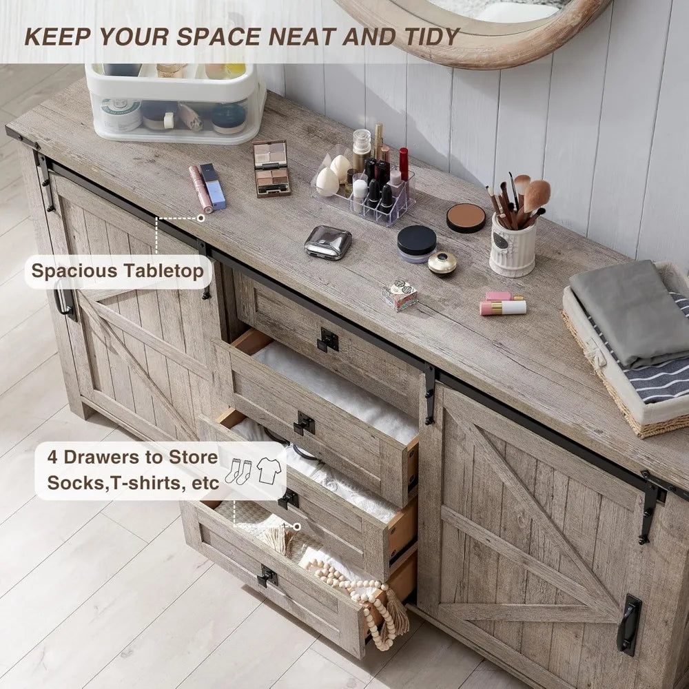 Dresser Chests for Bedroom w/4 Drawers