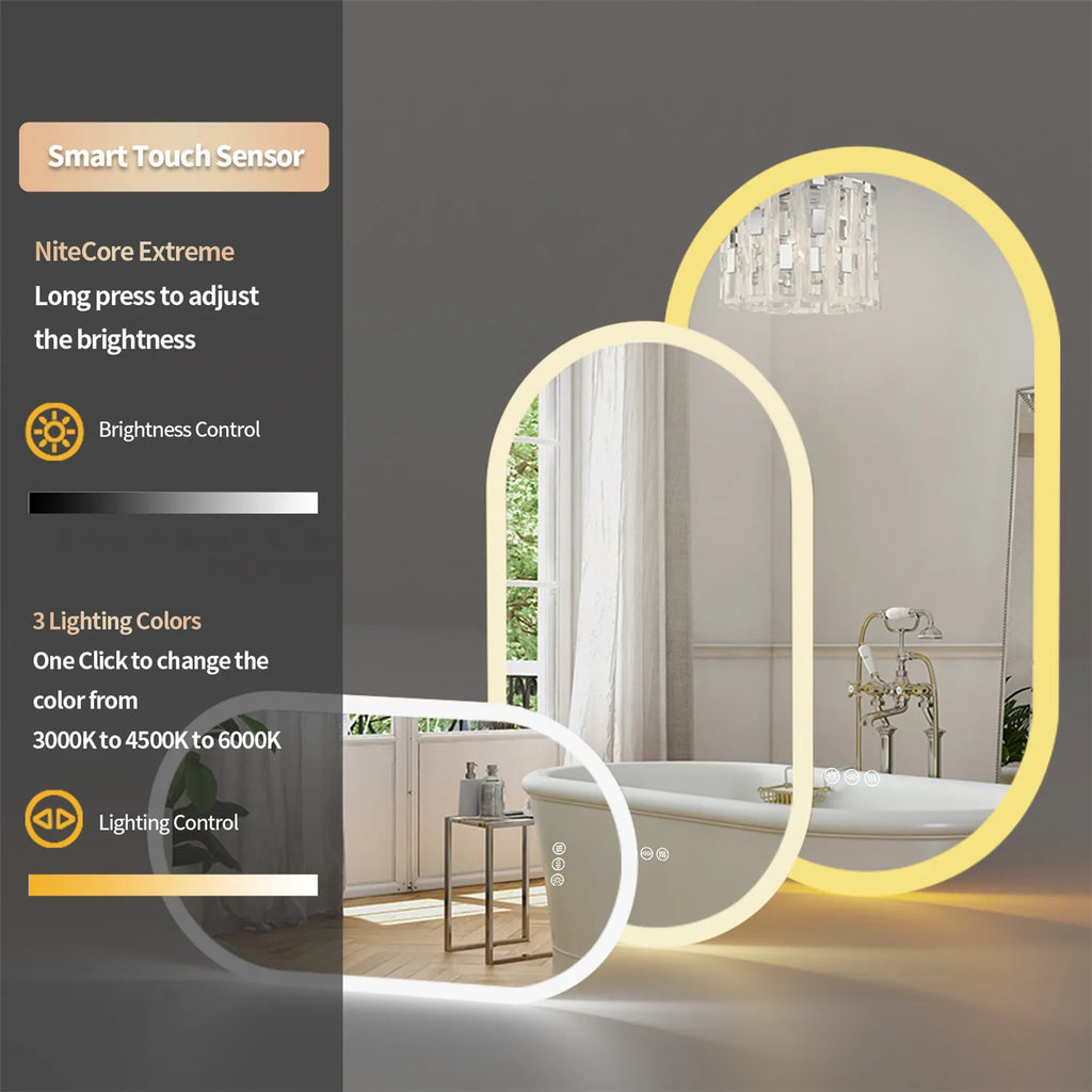 Smart LED Bathroom Mirror Wall Mounted