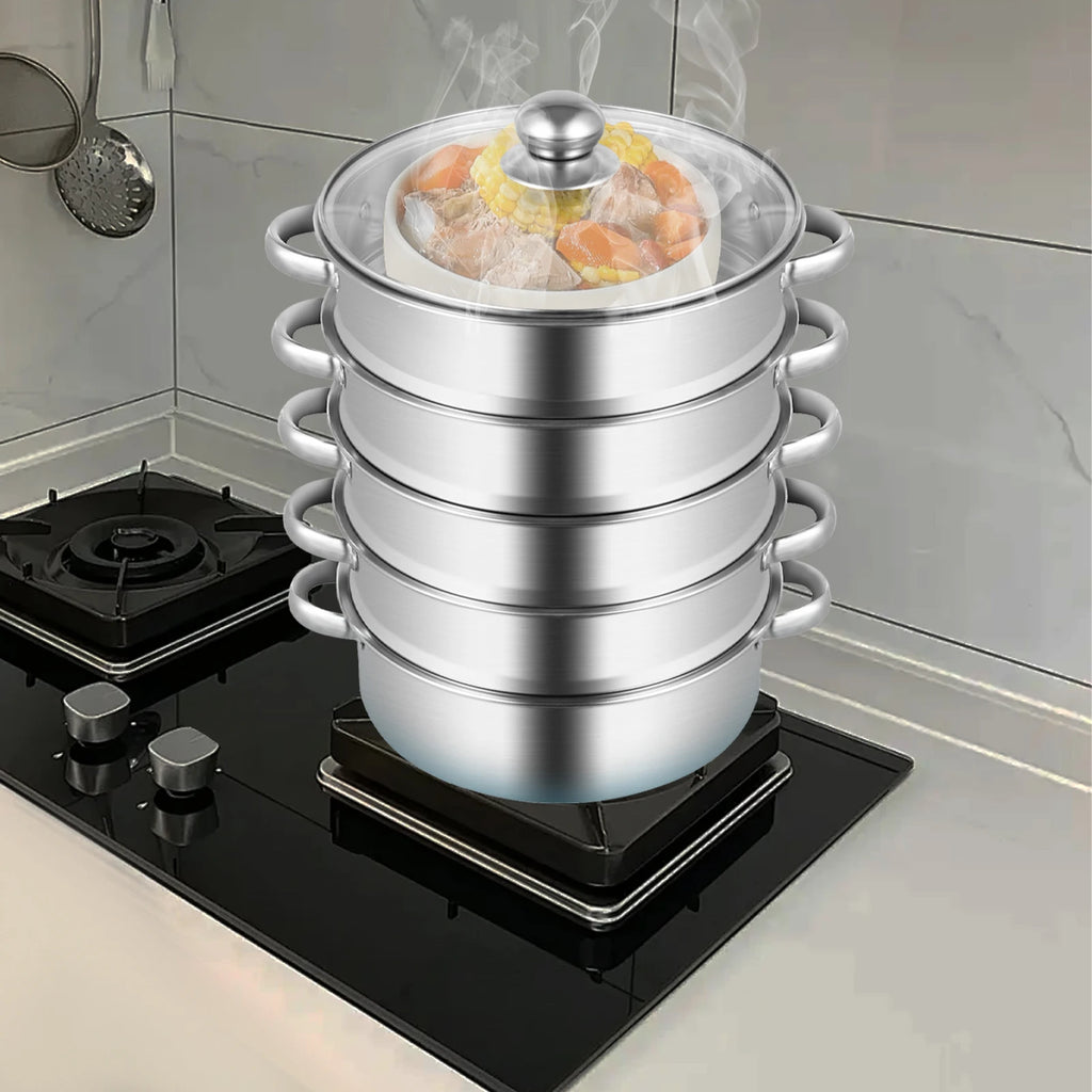 32CM Stainless Steel Steaming Pot Cookware