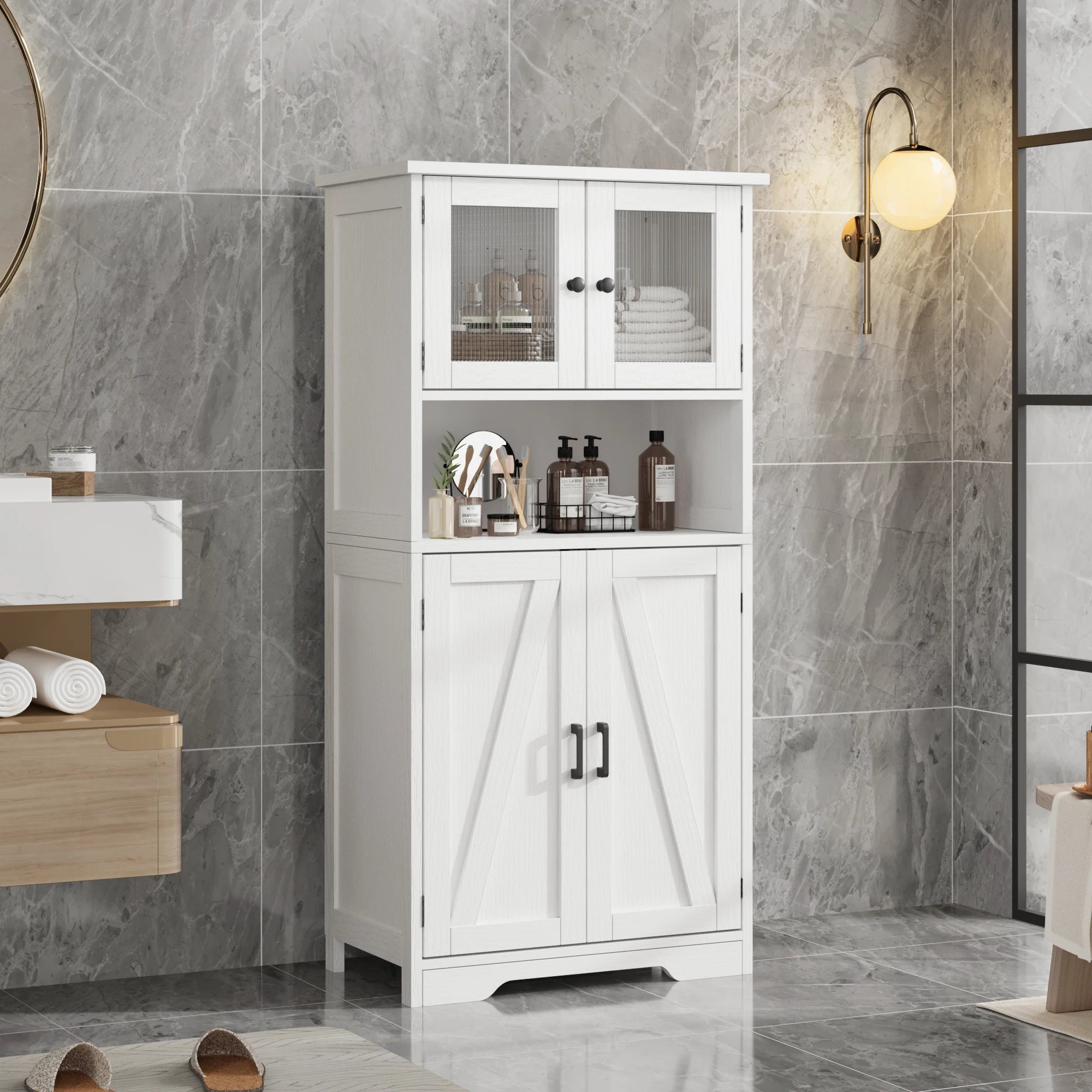 Kitchen Pantry Cupboard with 4 Doors