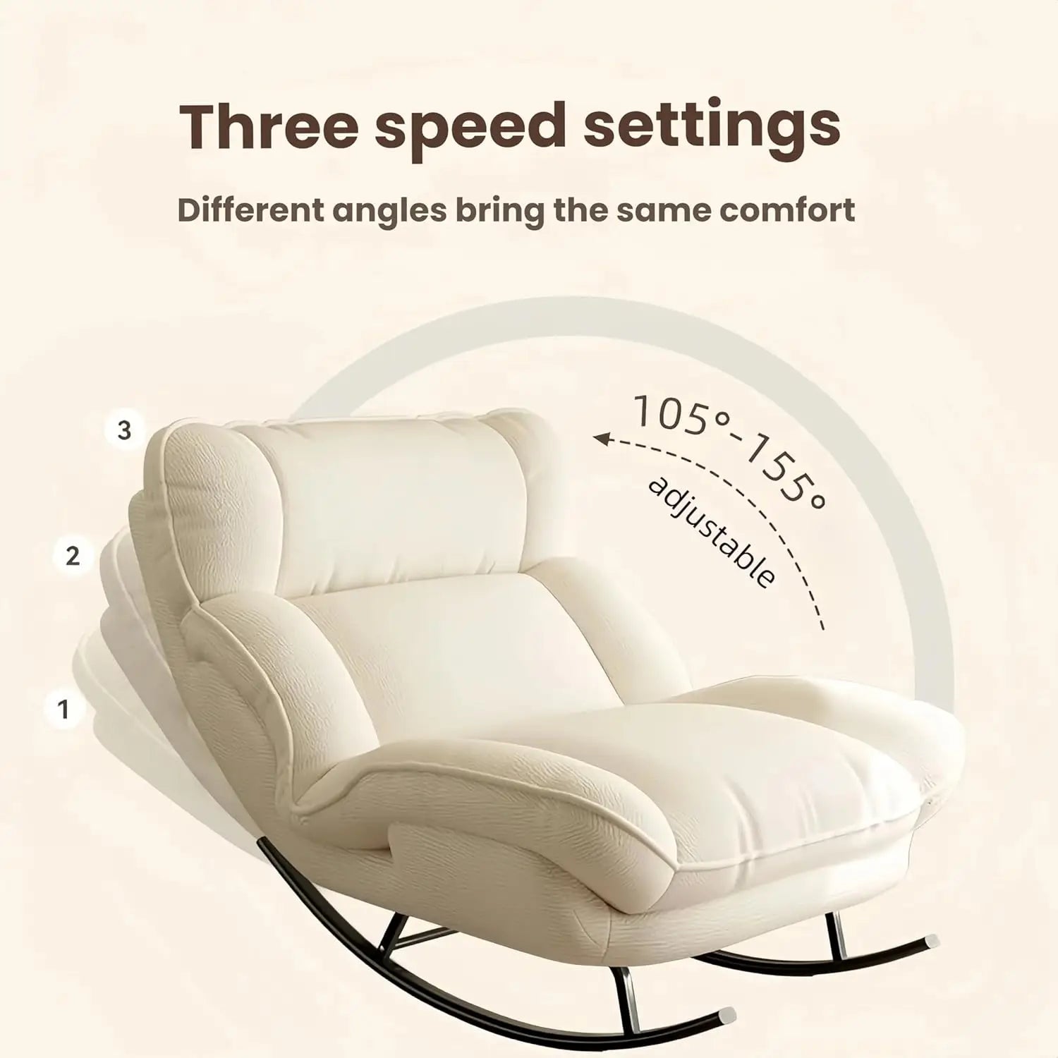 Sofa Rocking Chair Adjustable Backrest