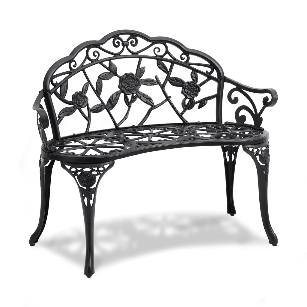 Outdoor Bench Wooden Metal