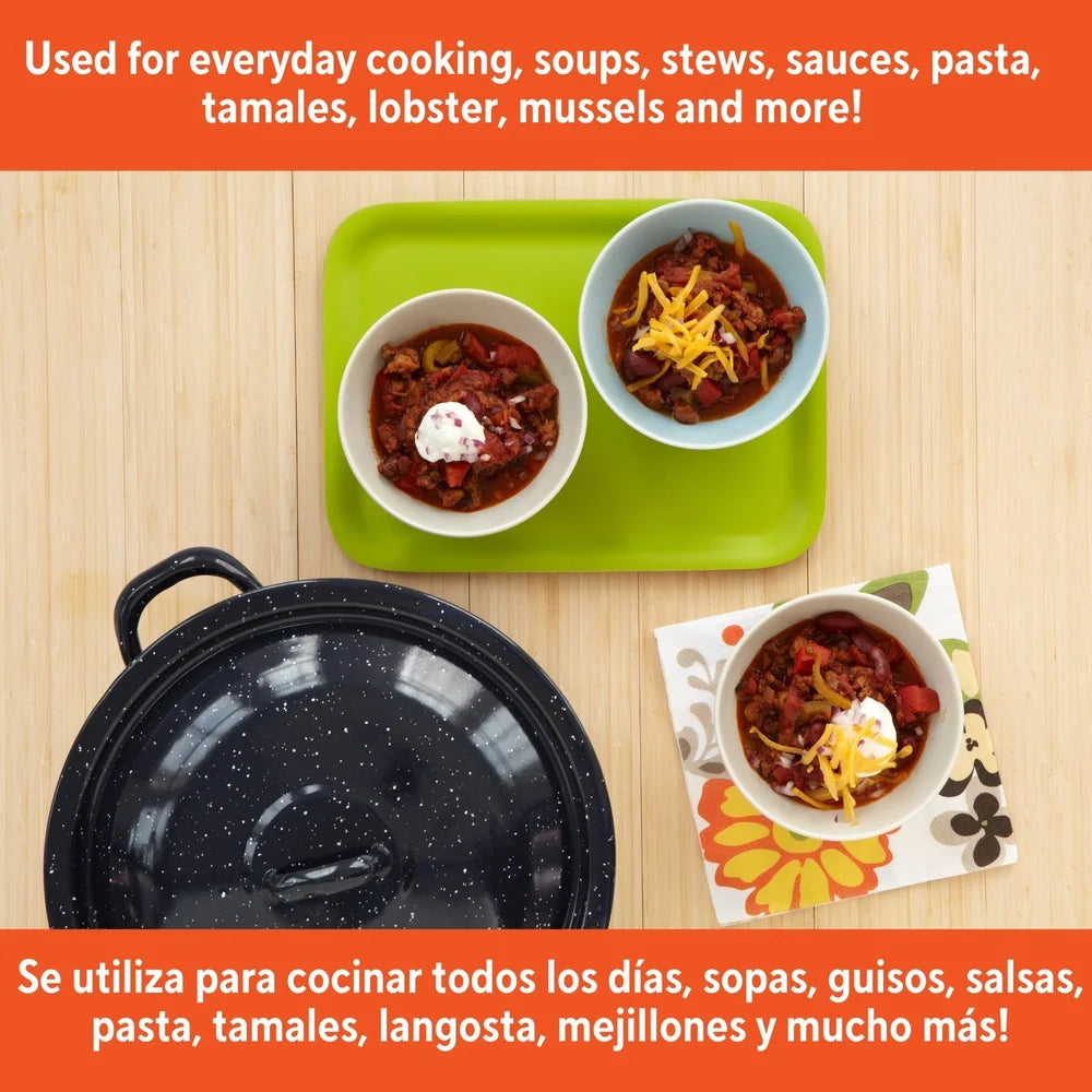 6Qt Enamel Stock Pot Heavy Duty Pot